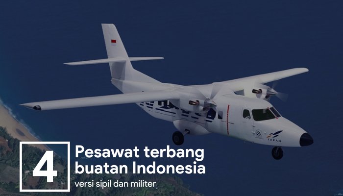 4 Pesawat terbang buatan Indonesia, versi sipil dan militer