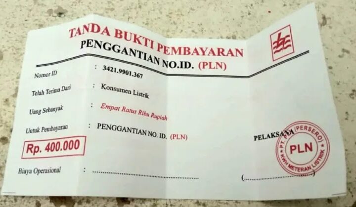 Awas penipu! modus kuitansi pengganti ID pelanggan PLN