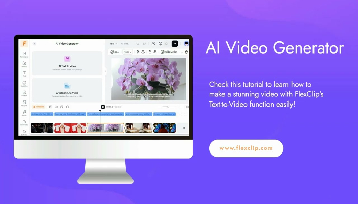 Buat video pakai AI di FlexClip, lebih mudah tinggal drag-and-drop