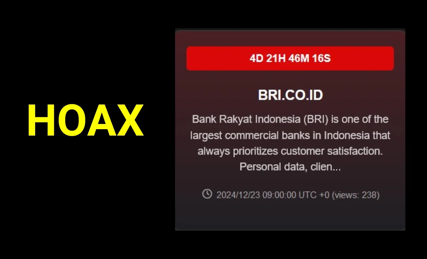 Tidak benar, situs BRI kena ransomware dan data nasabah bocor