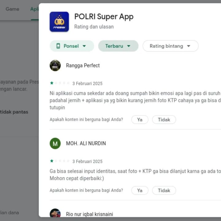 Aplikasi Polri Super App dinyinyirin warganet: Bikin emosi