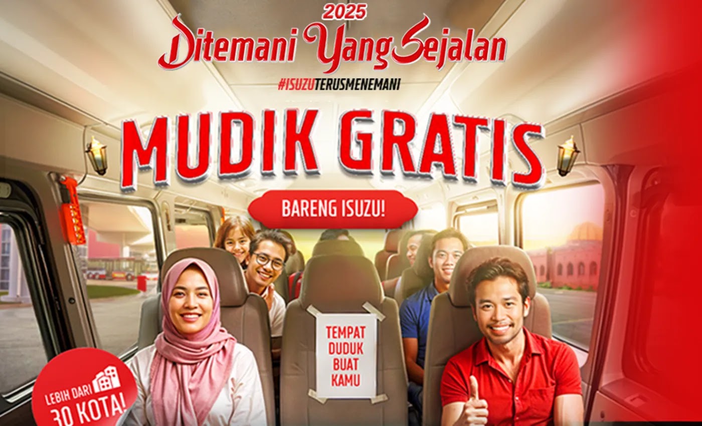 Cara daftar mudik gratis Isuzu 2025, plus dapat takjil dan THR