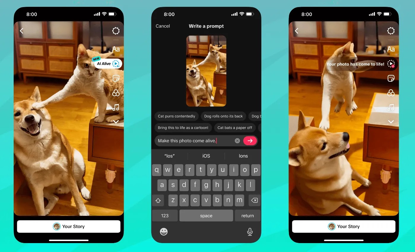 TikTok rilis fitur AI Alive, rubah foto jadi animasi dalam stories