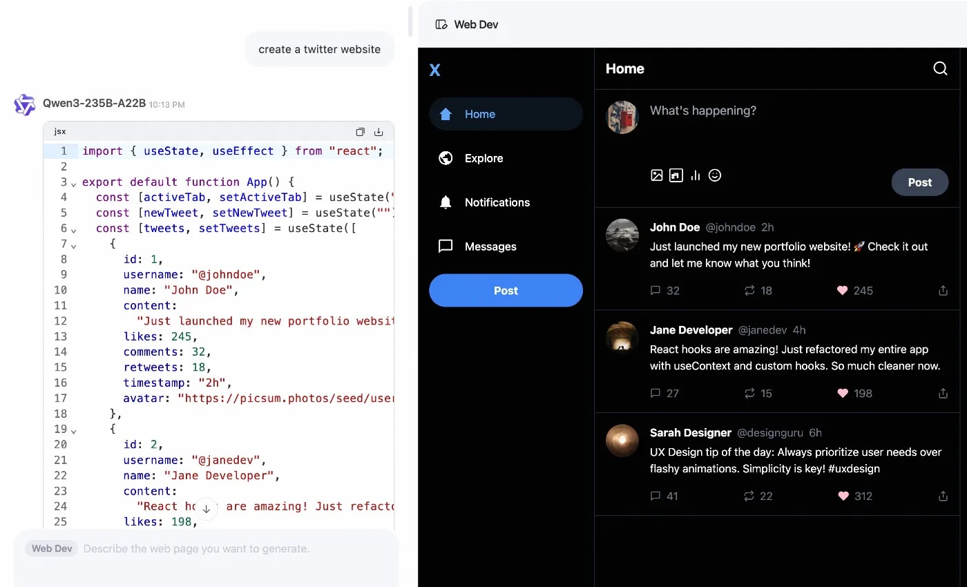 Qwen AI luncurkan fitur baru, diklaim jago bikin website