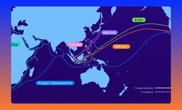 Meta kebut empat infrastruktur kabel bawah laut, terpanjang di dunia