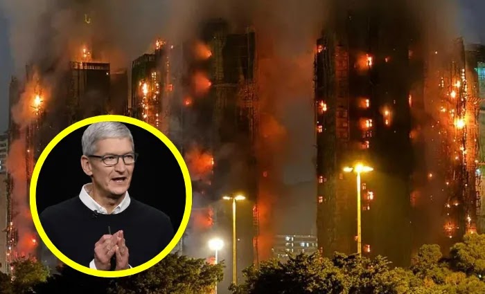Kebakaran dahsyat di Hong Kong, CEO Apple ikut berdonasi