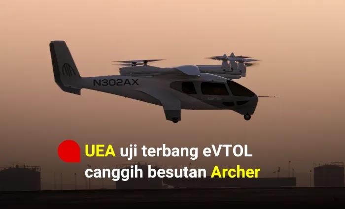 UEA uji terbang eVTOL canggih besutan Archer