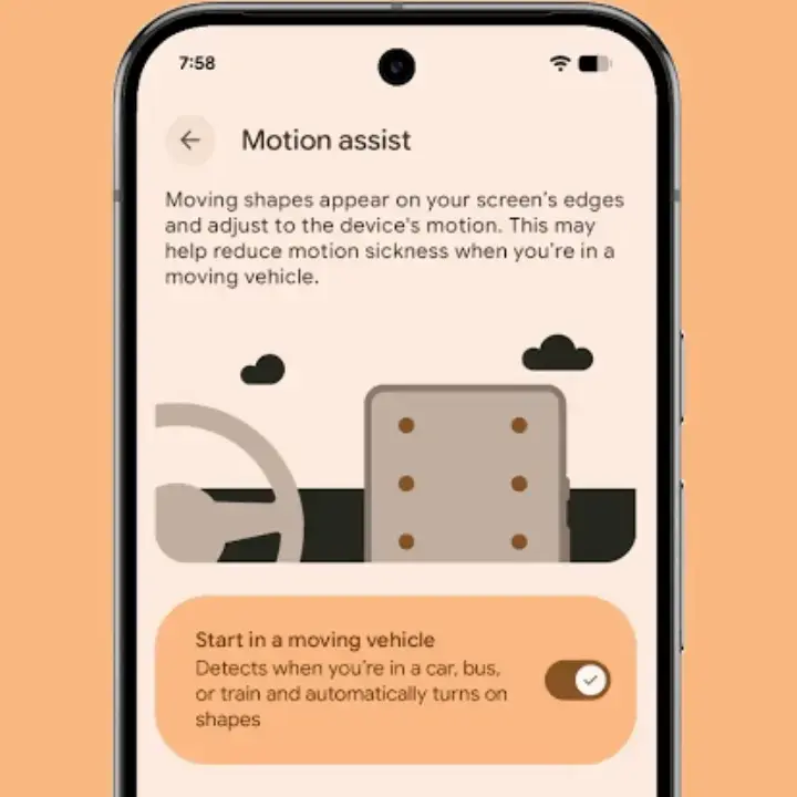 Google Gulirkan Motion Assist di Android 17, Fitur Baru untuk Kurangi Mabuk Perjalanan
