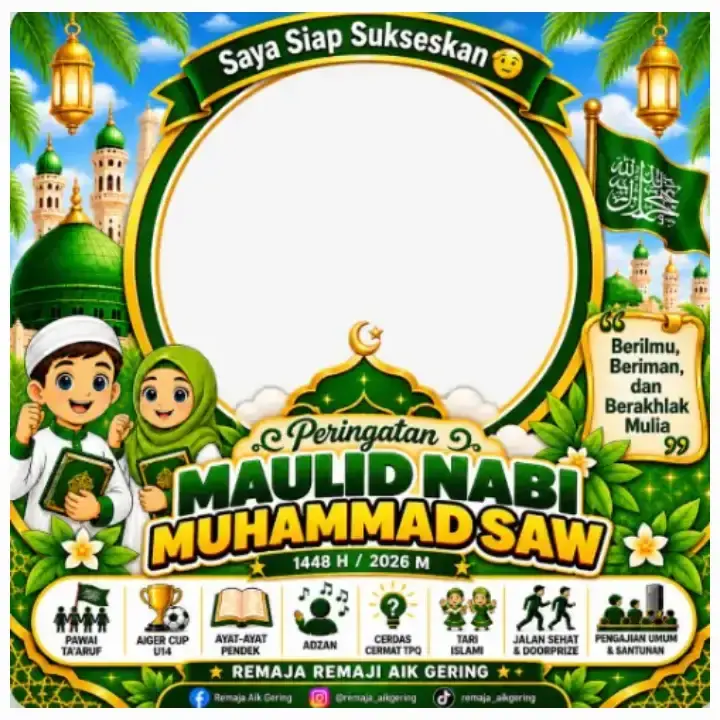 Semarakkan Maulid Nabi 1448 H dengan 10 Pilihan Twibbon Gratis