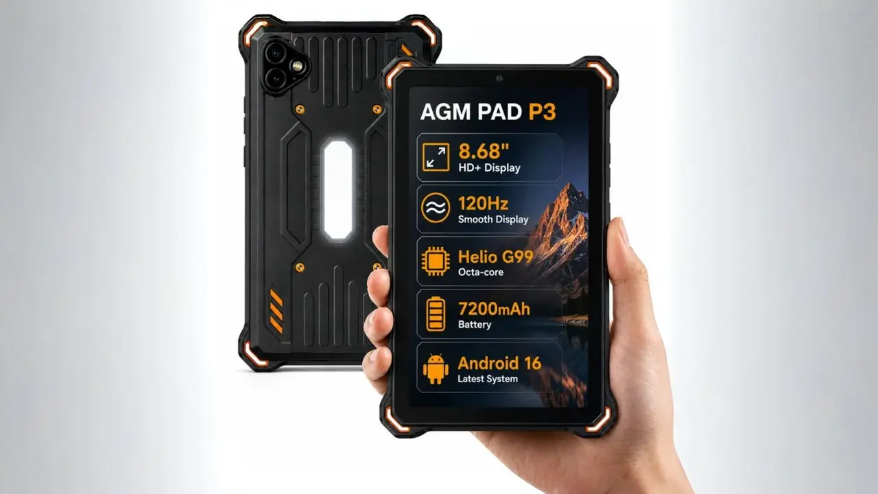 AGM Pad 3 Compact Meluncur dengan Layar 8,68 Inci dan Chipset Helio G99