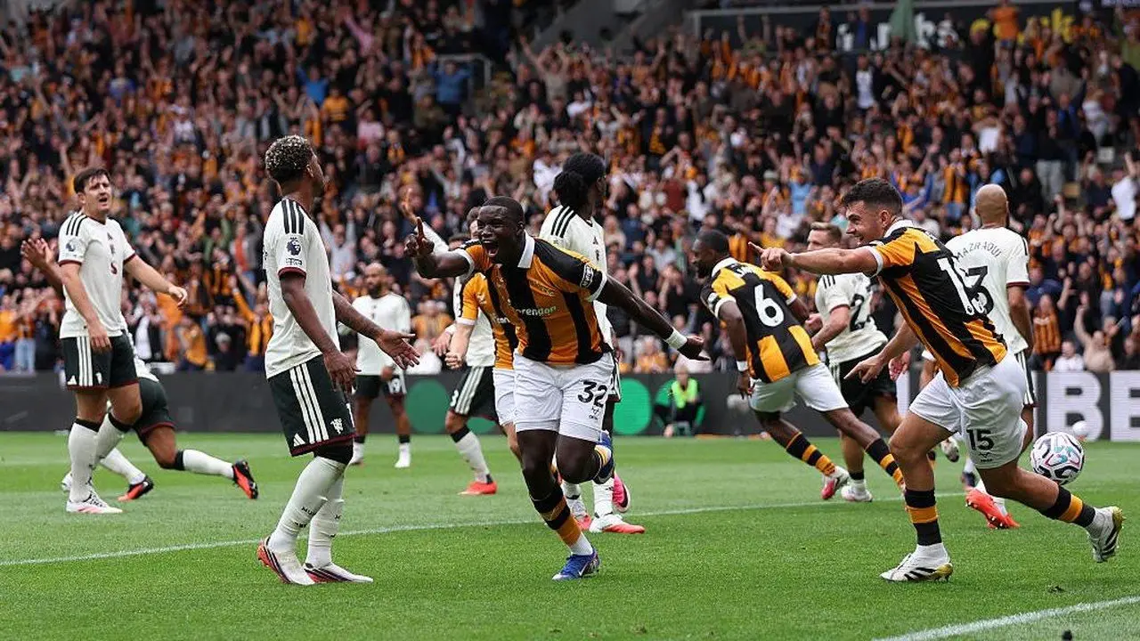 Babak Pertama Liga Inggris: Hull City Unggul 2-0 atas Manchester United