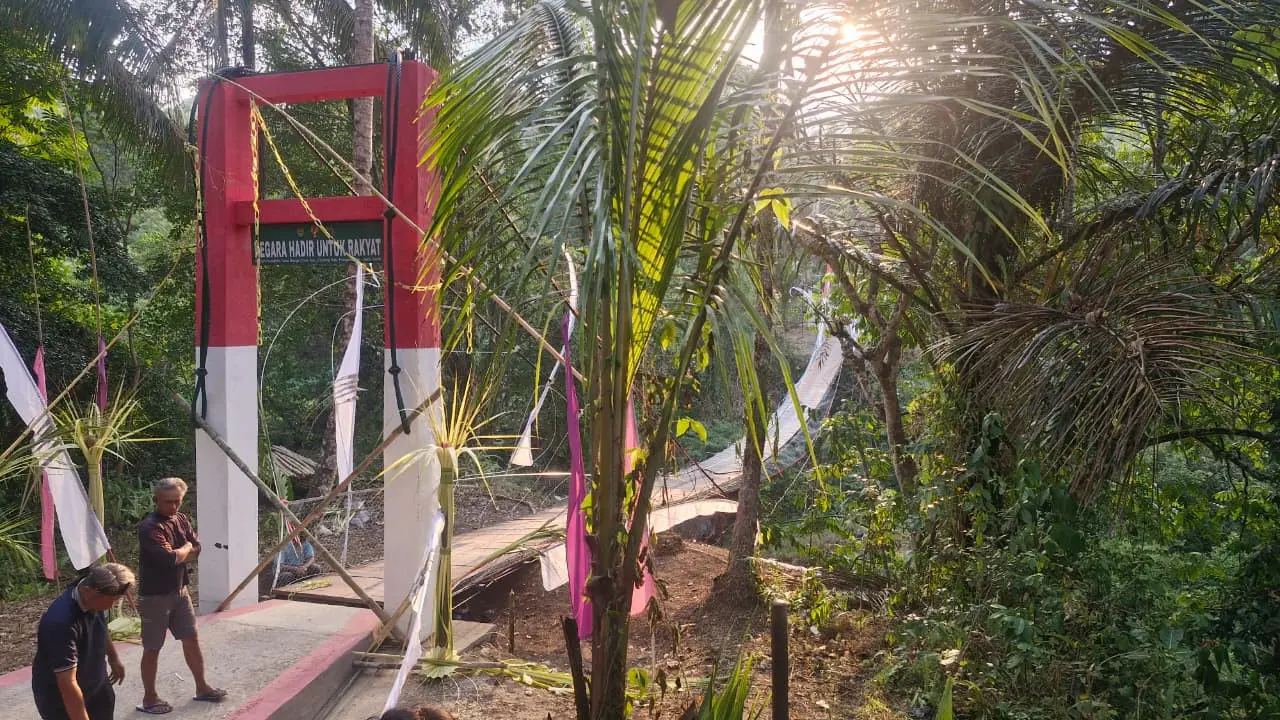 Jembatan Gantung Pongpet Rusak Saat Diresmikan, Dandim Akui Kelalaian Pengawasan Beban