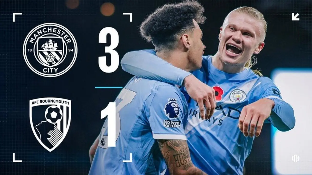 Manchester City Raih Kemenangan Dramatis 2-1 atas Bournemouth di Laga Pembuka Premier League