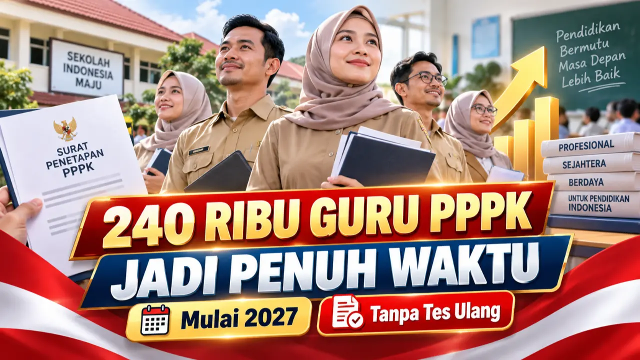 240 Ribu Guru PPPK paruh waktu akan jadi penuh waktu di 2027