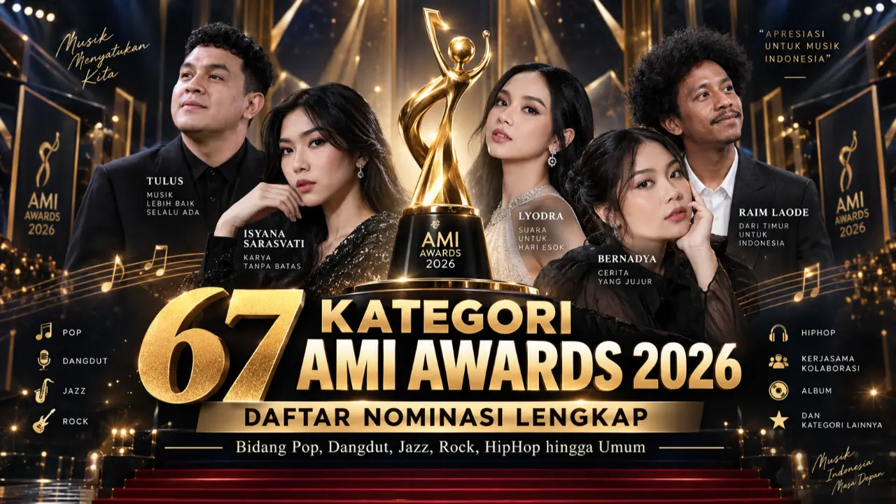 Daftar Lengkap 67 Kategori AMI Awards 2026 dan Seluruh Nominasinya