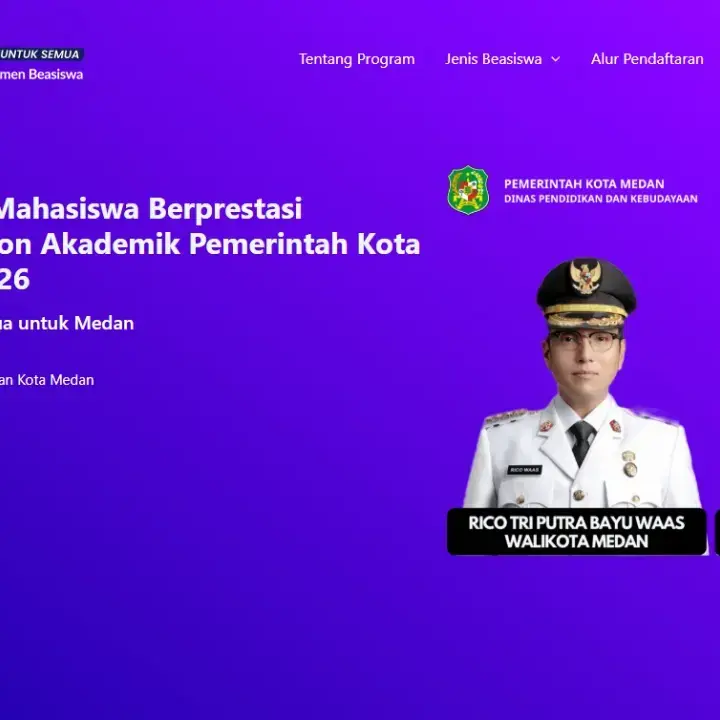 Beasiswa Pemkot Medan 2026 Resmi Dibuka, Cek Syarat, Besaran Dana, Cara Daftar, dan Jadwal Lengkap