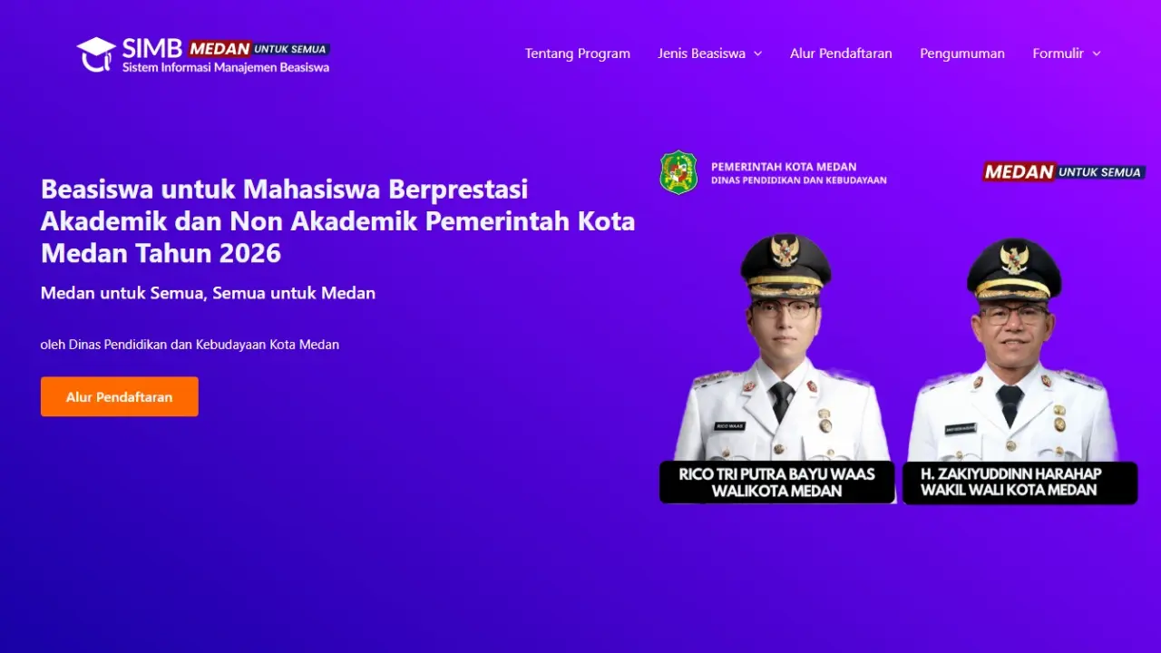 Beasiswa Pemkot Medan 2026 Resmi Dibuka Cek Syarat Besaran Dana Cara Daftar Dan Jadwal Lengkap