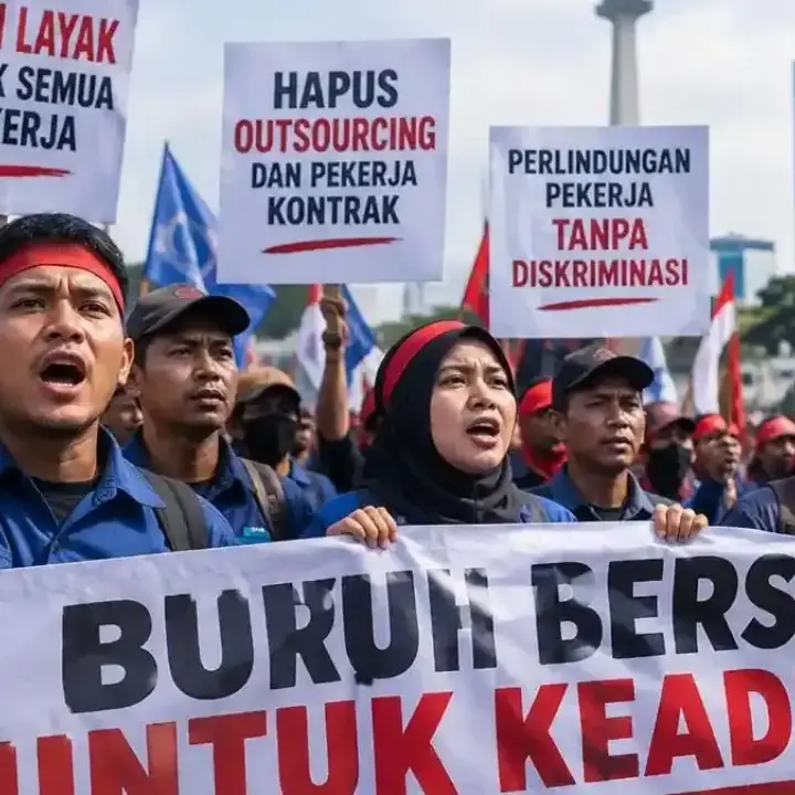 Demo Buruh Jakarta Hari Ini, KBPBI Kawal RUU Pelindungan Ketenagakerjaan