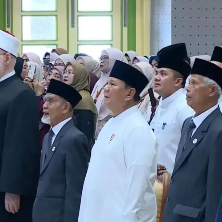Presiden Prabowo Subianto menghadiri Resepsi Kesyukuran 100 Tahun Gontor di Ponorogo