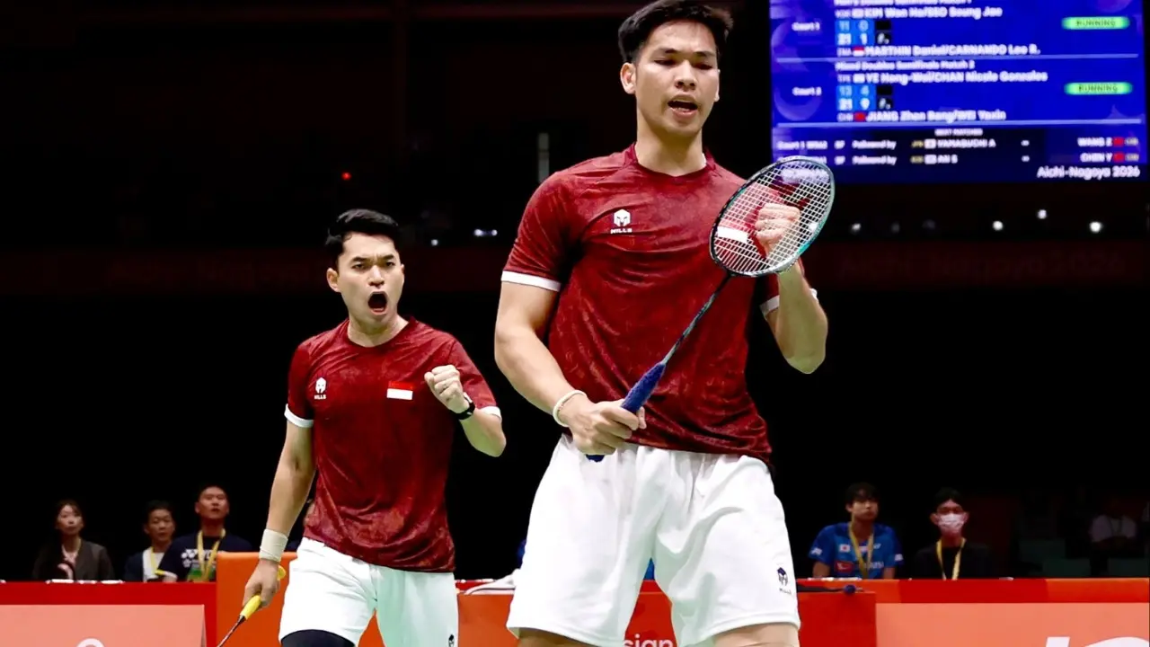 Hasil Asian Games 2026 Timnas Bulu Tangkis Indonesia Leo Daniel Tembus Final Usai Kalahkan Kim Seo