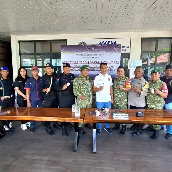 Razia Gabungan Lapas Yogyakarta Libatkan TNI, Polri dan BNN, Petugas Temukan Barang Terlarang