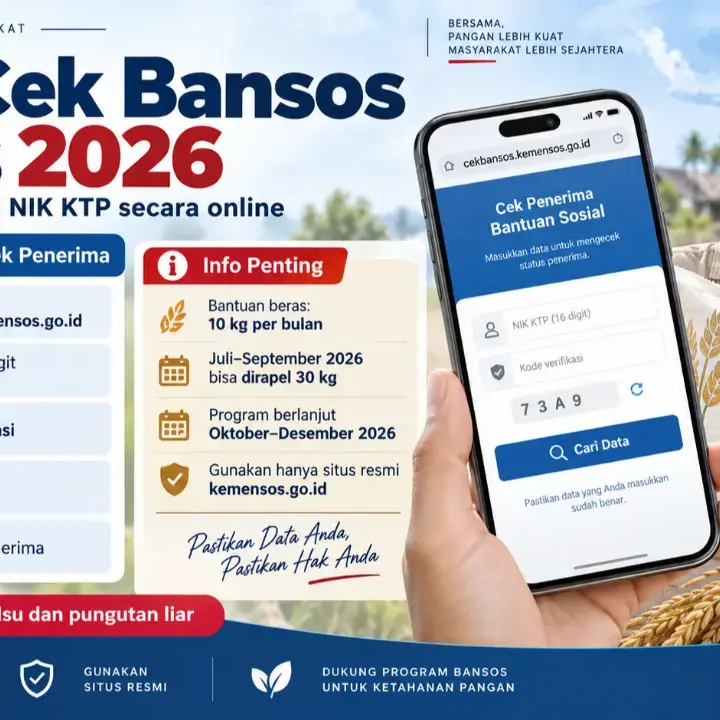 Cara Cek Bansos Beras 30 Kg 2026 Pakai NIK KTP