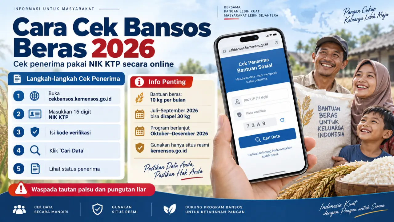 Cara Cek Bansos Beras 2026
