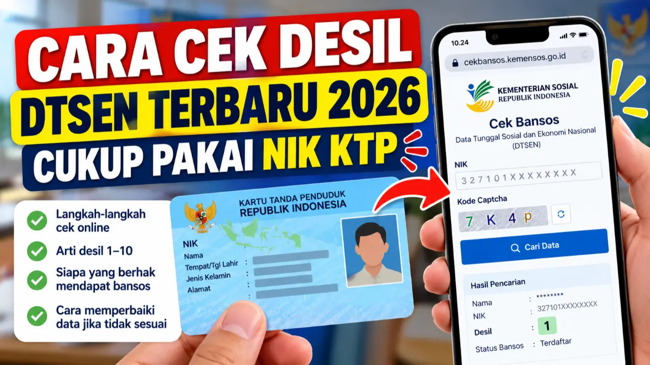 Cara Cek Desil DTSEN Terbaru 2026