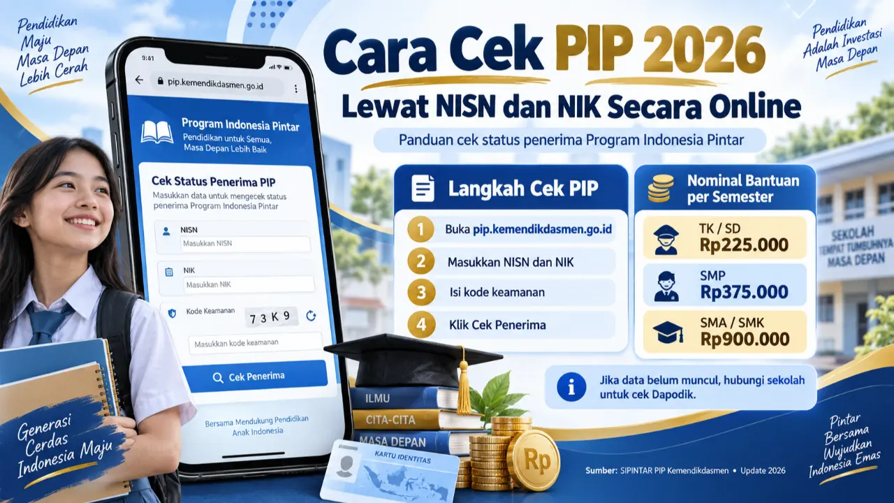 Cara cek PIP 2026 secara online