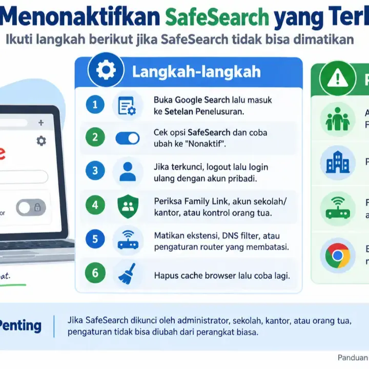 Cara Menonaktifkan Safe Search yang Terkunci di Google