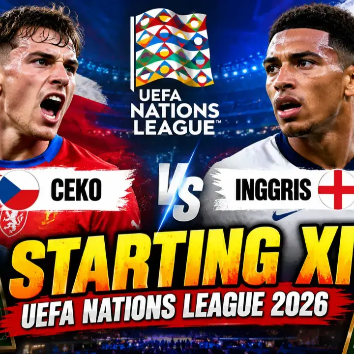 Starting XI Ceko vs Inggris di UEFA Nations League 2026, Bellingham Cadangan, Alexander-Arnold Starter