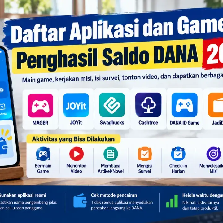 Daftar Aplikasi dan Game Penghasil Saldo DANA 2026