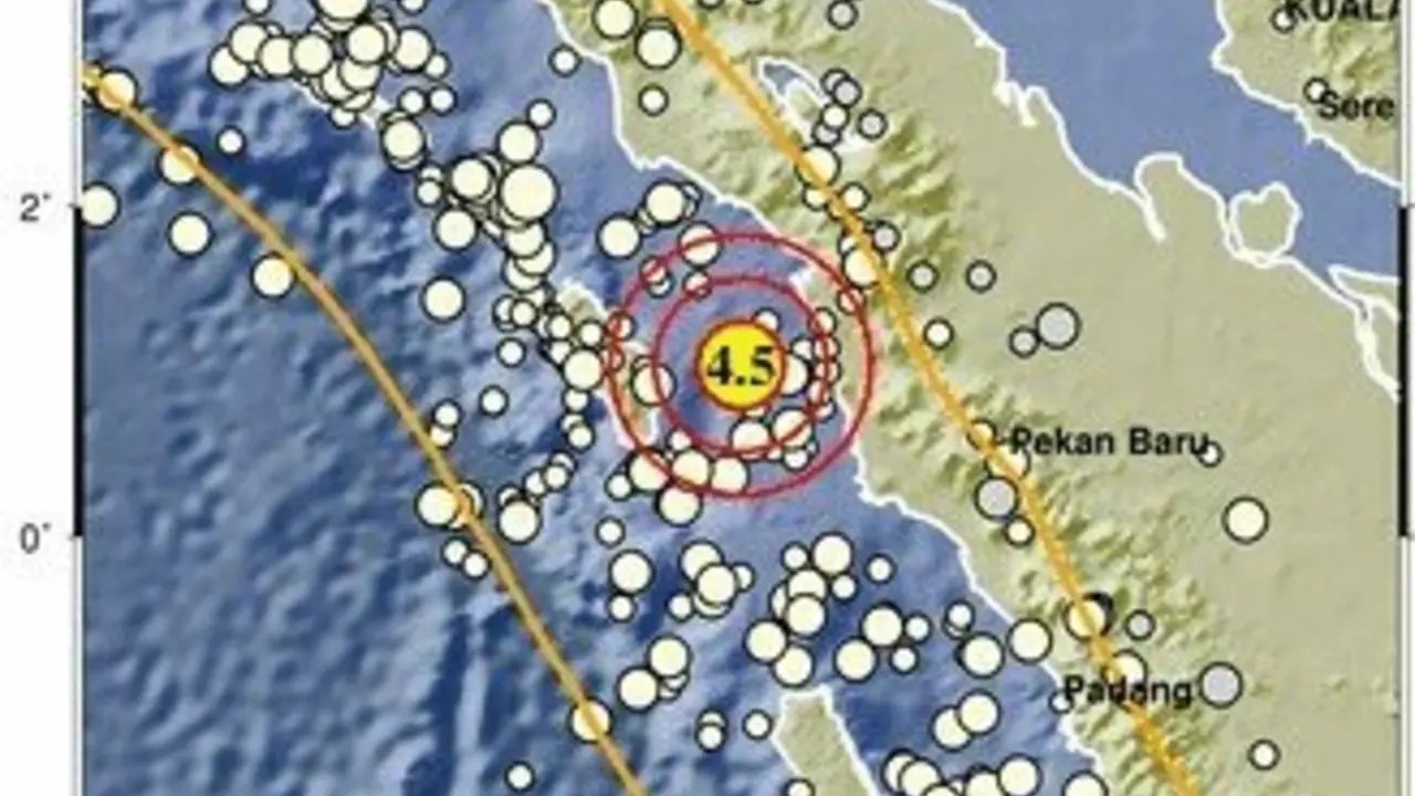 Gempa Mag:4.5 (79 km Tenggara NIAS-SUMUT)