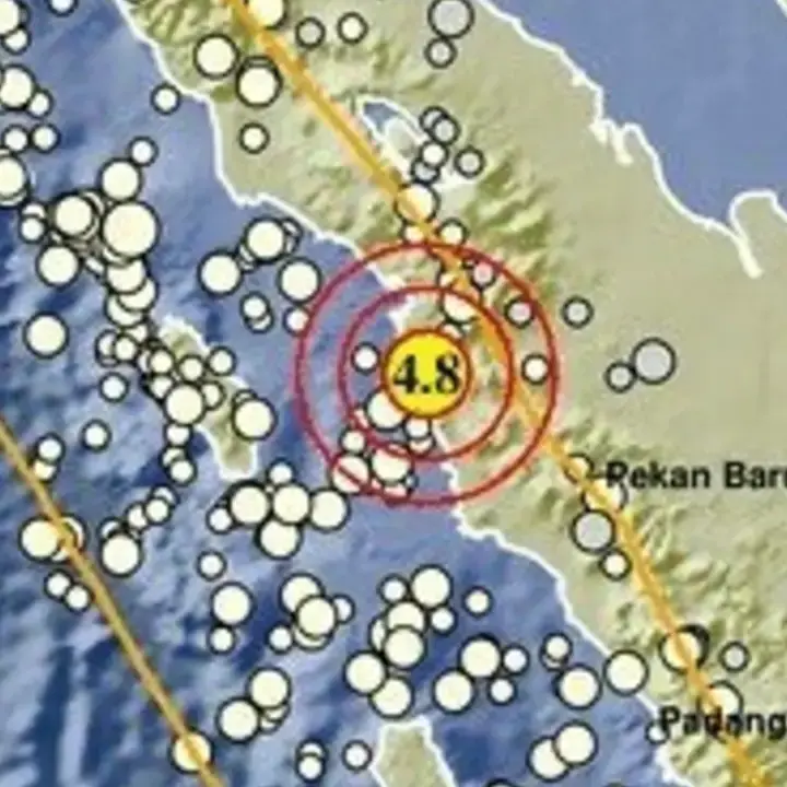 Gempa Magnitudo 4,8 Guncang Barat Daya Padang Sidempuan, Kedalaman 75 Km