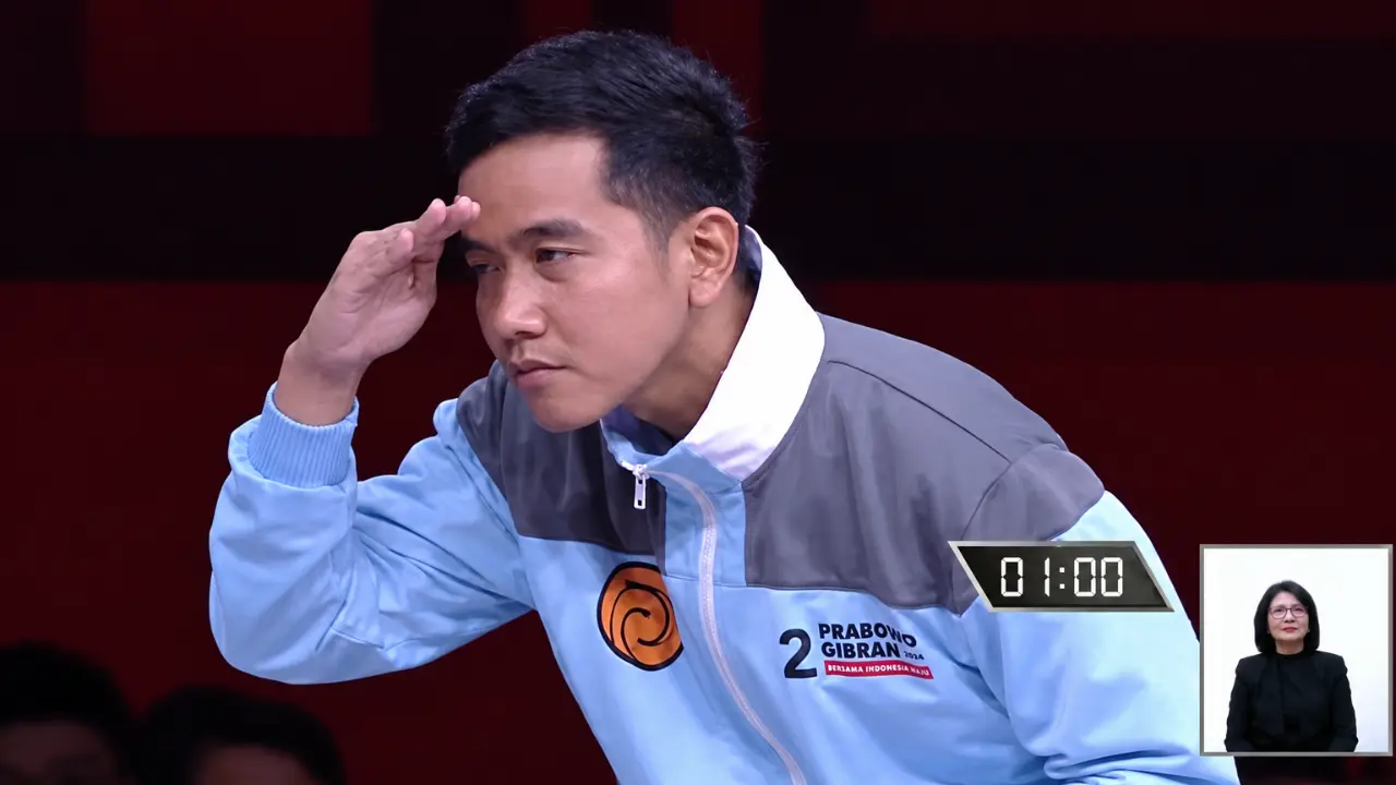 Gibran saat debat cawapres