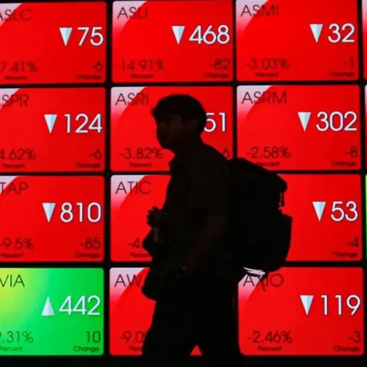 IHSG Ditutup Anjlok 1,33% ke 6.589, Saham INDY, NCKL, dan BUMI Jadi Top Losers LQ45