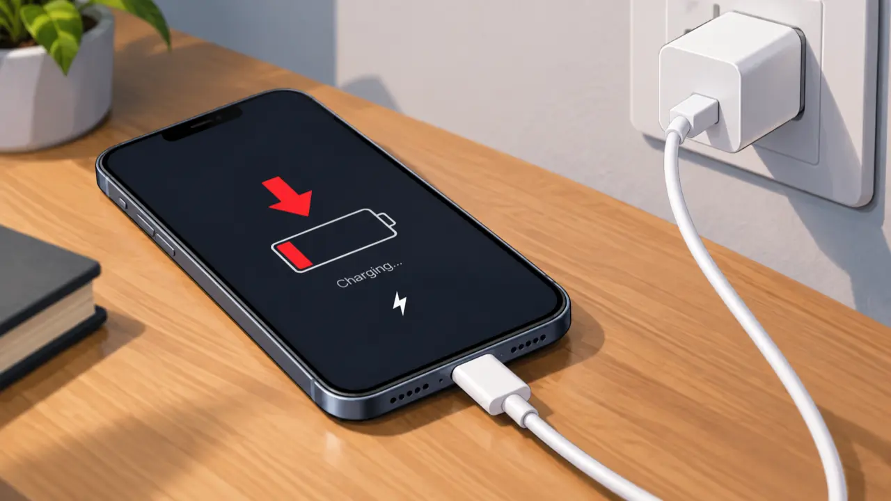 Ilustrasi HP Drop saat di Charger