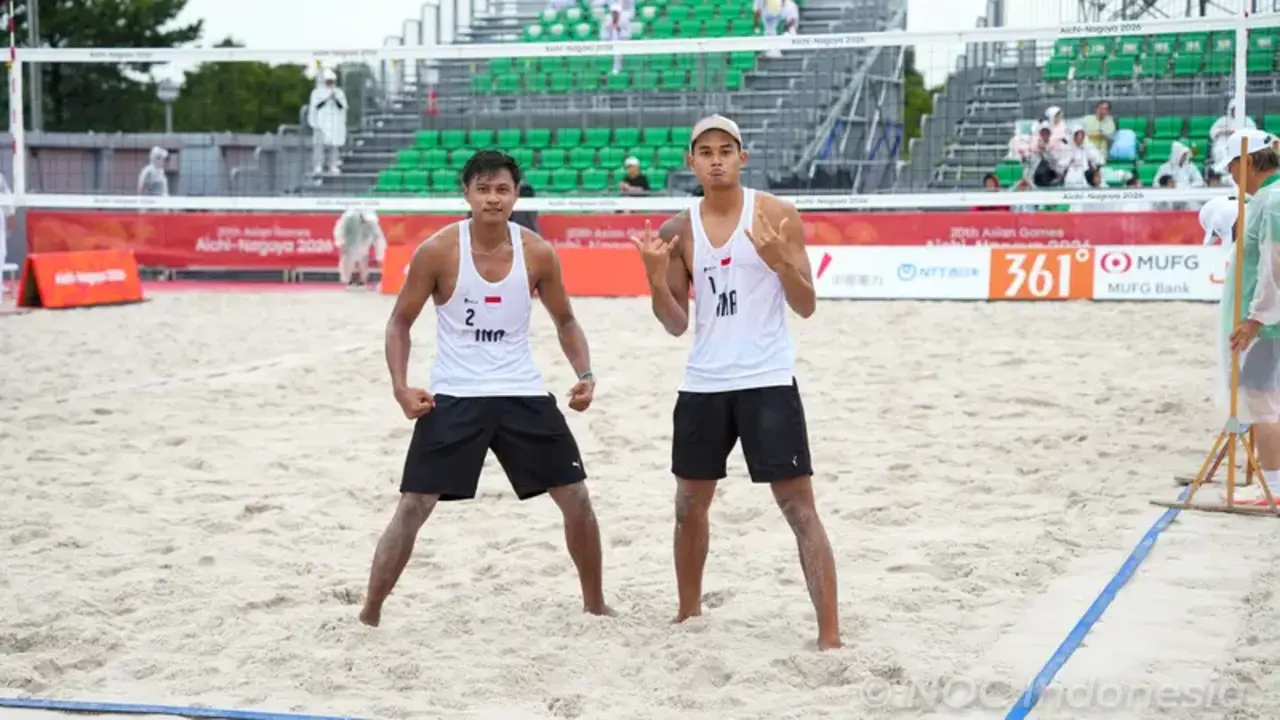 Bintang/Sofyan Lolos ke Perempat Final Voli Pantai Asian Games 2026 Usai Kalahkan Jalaboubi/Mazin