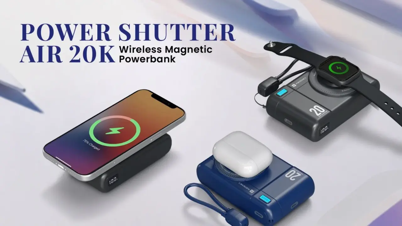 Portronics Rilis Power Bank 20.000mAh Bergaya Kamera dengan Pengisian Nirkabel Qi2 15W
