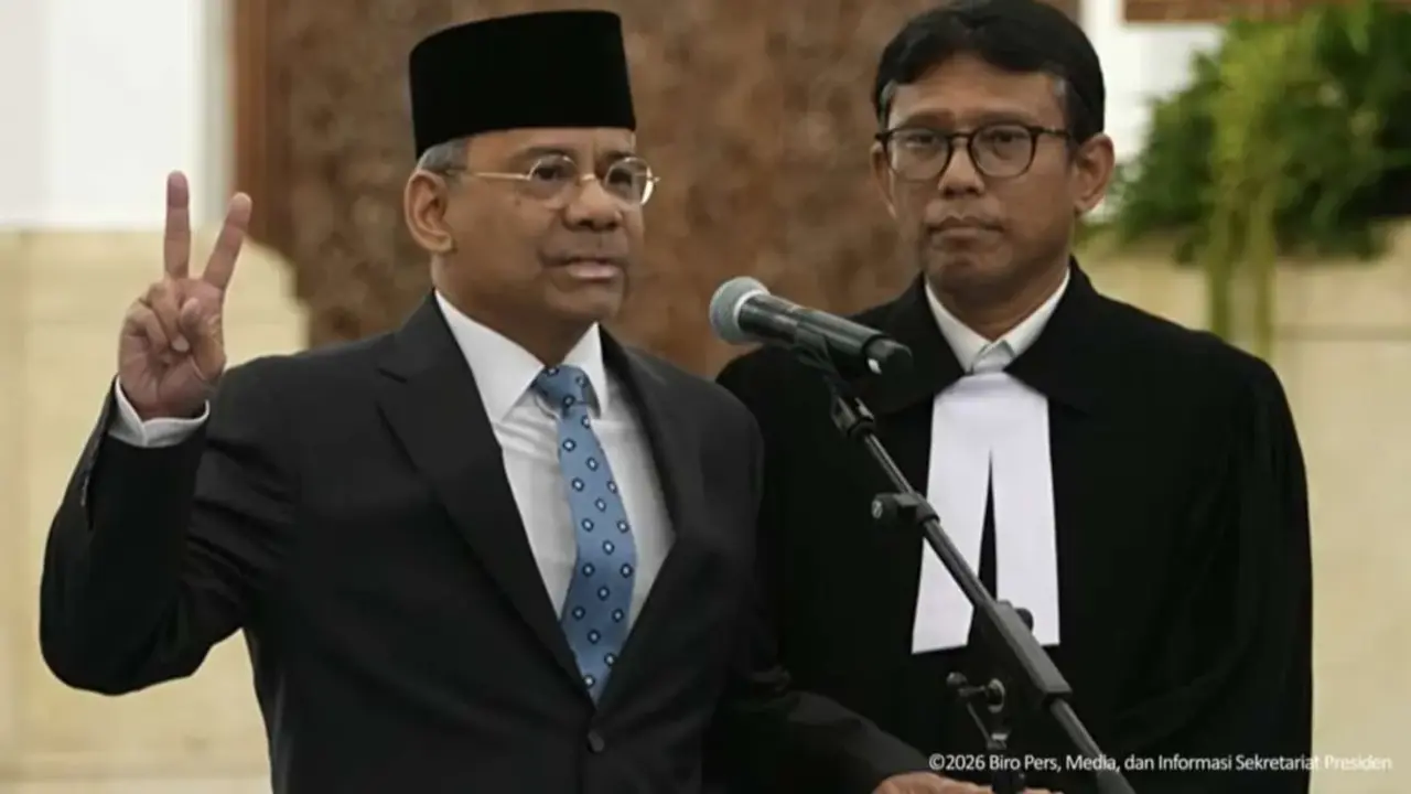 Suahasil Nazara saat dilantik jadi Menkeu