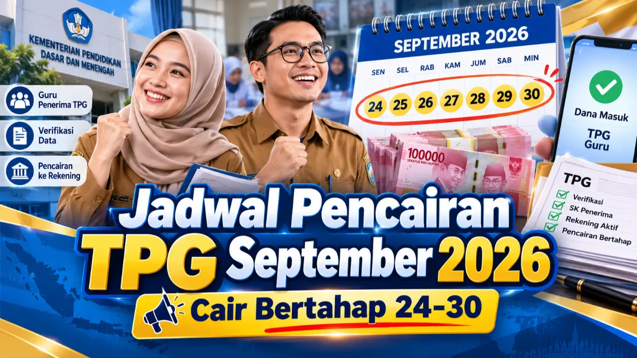 Jadwal Pencairan TPG September 2026