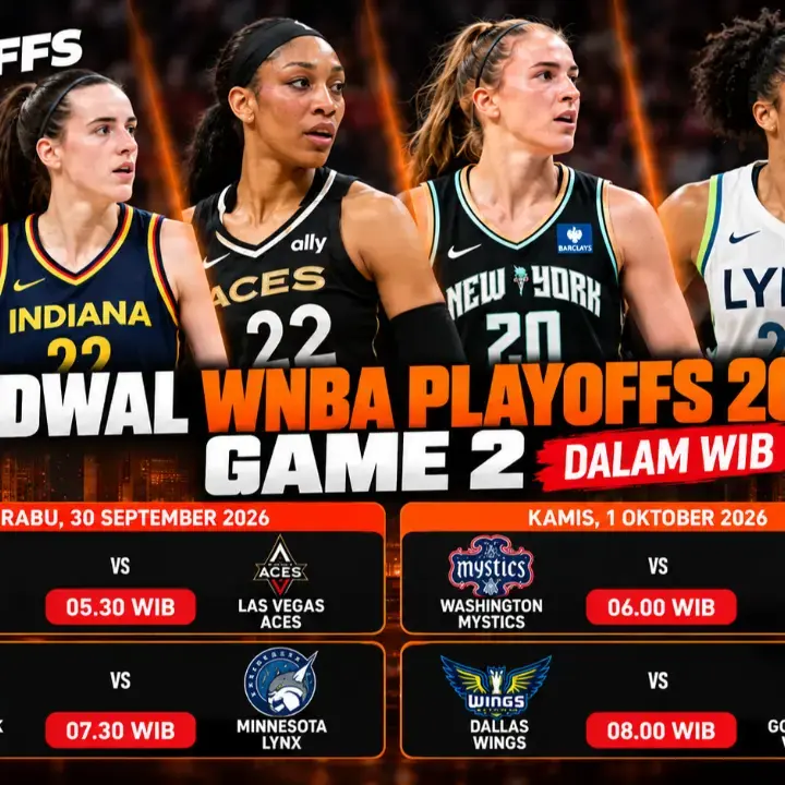 Jadwal WNBA Playoffs 2026 Game 2: Empat Tim Bisa Lolos ke Semifinal