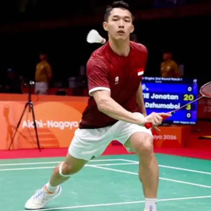 Jonatan Christie Menang Telak dari Wakil Tajikistan, Melaju ke 16 Besar Asian Games 2026