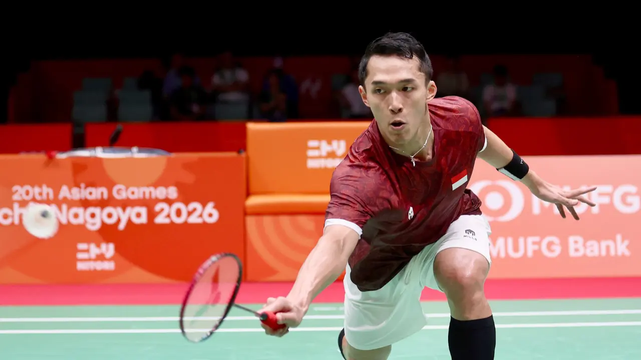 Jonatan Christie di Final Bulutangkis Asian Games 2026