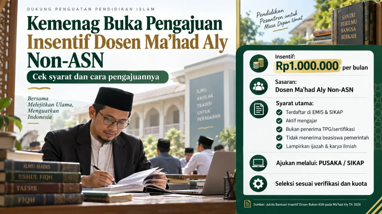 Kemenag buka pengajuan insentif Dosen Mahad Aly Non-ASN