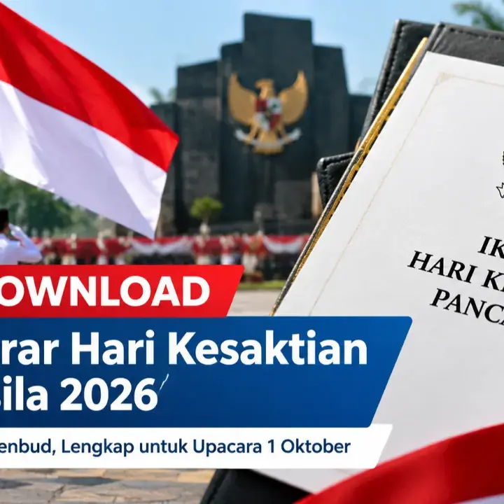 Link Download Teks Ikrar Hari Kesaktian Pancasila 2026 PDF Resmi Kemenbud, Lengkap untuk Upacara 1 Oktober