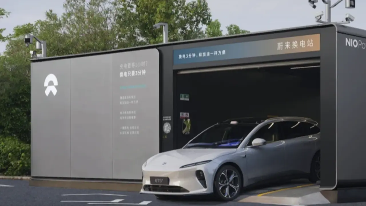 Nio battery-swapping station