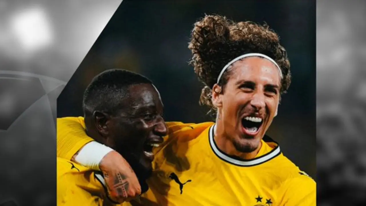 Pemain Dortmund Selebrasi Goal saat lawan Villareal