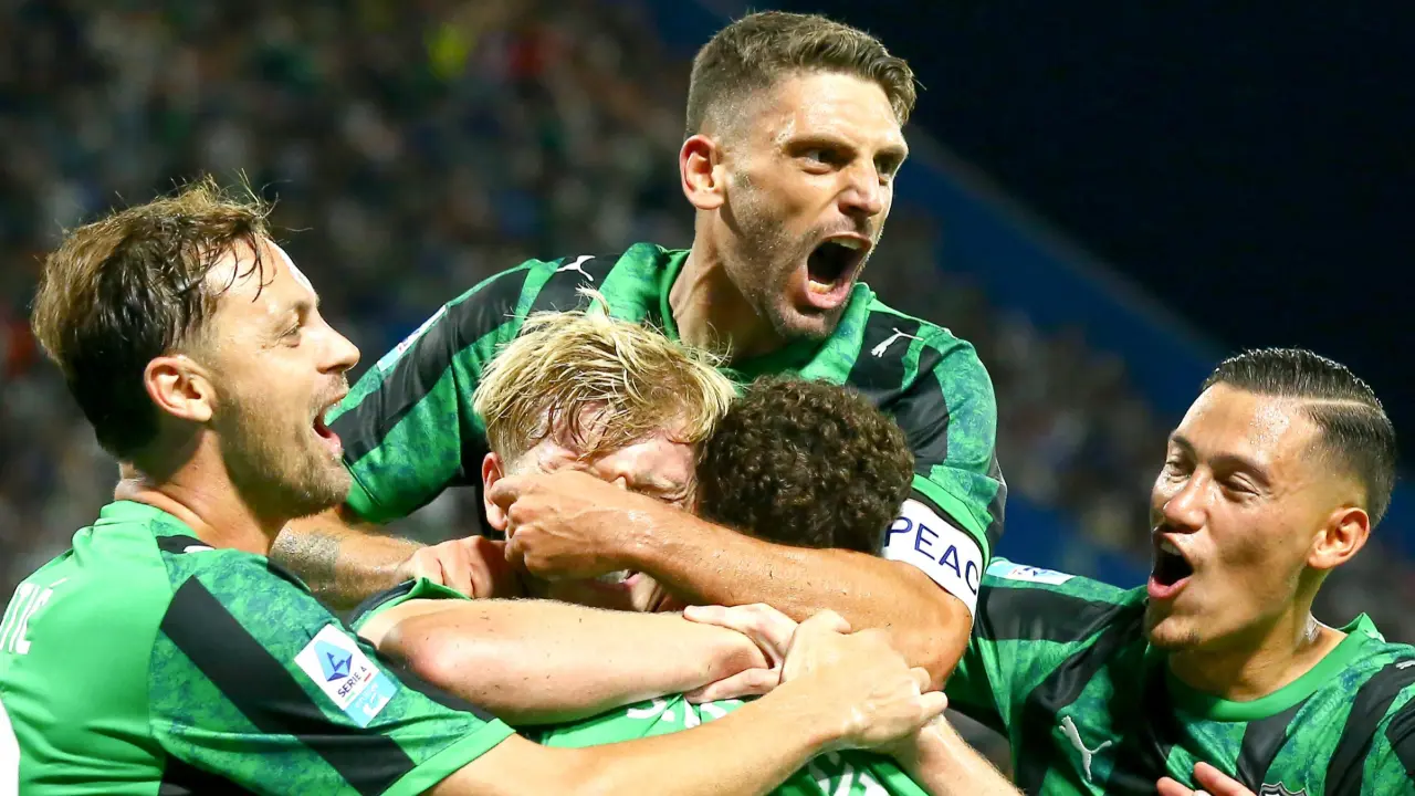 Pemain Sassuolo Selebrasi