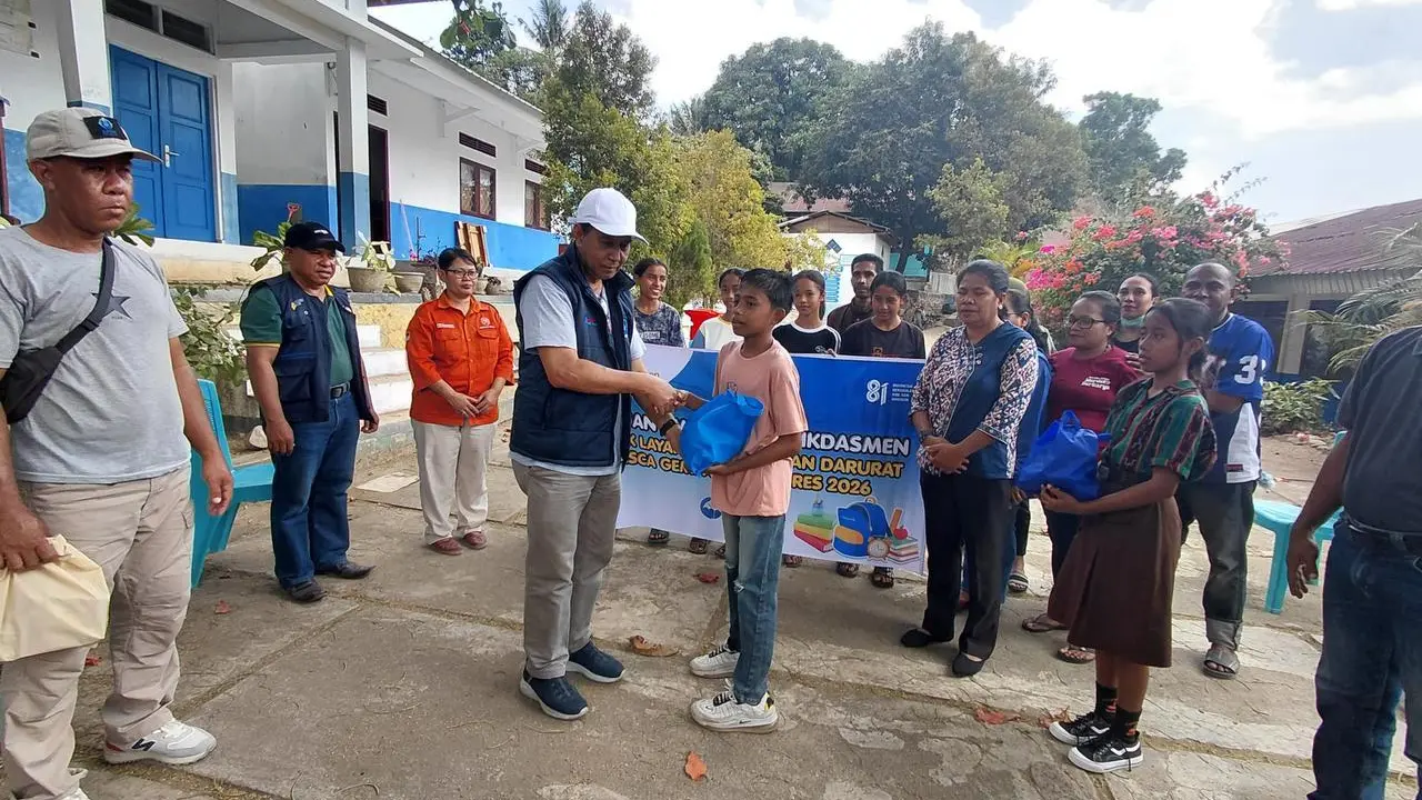 Pemerintah memastikan ruang belajar aman sekaligus memulihkan kondisi psikologis peserta didik, guru, dan tenaga kependidikan yang terdampak gempa bumi di Pulau Flores, NTT. (Foto: Dok Kemendikdasmen